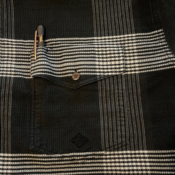 ROPER Men's Black & White Check Button-Down Shirt Size L - Picture 4 of 12